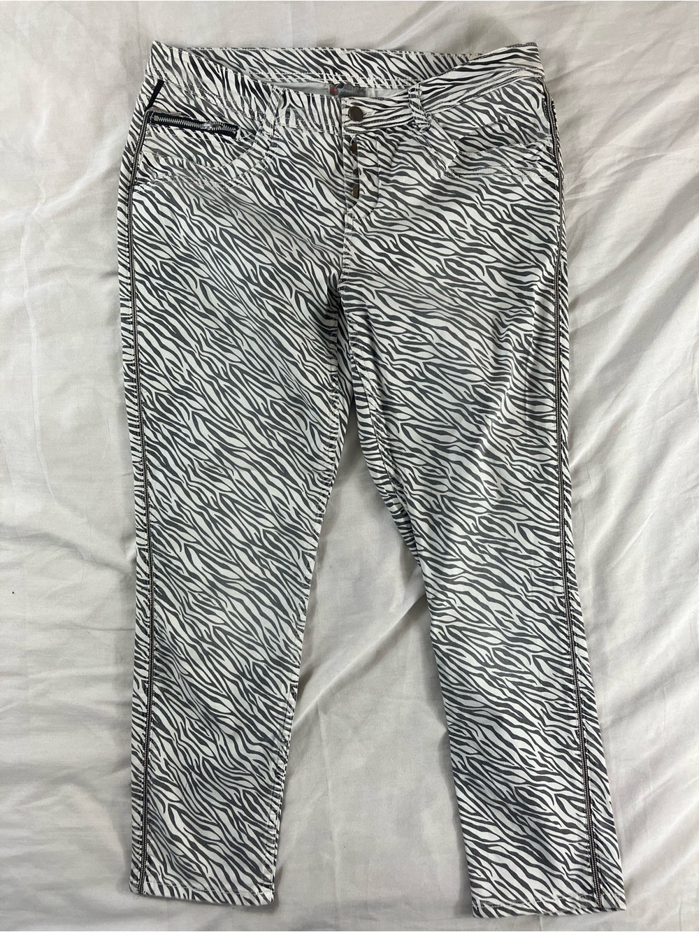 Street One Black & White Zebra Print Jeans
